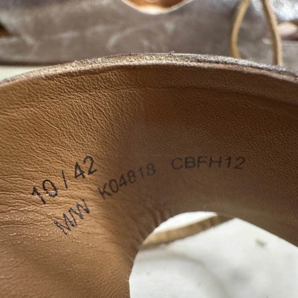 Kork-Ease Rebecca Sandal Metallic Leather‎ Pewter Boho Festival Womens 10/42
